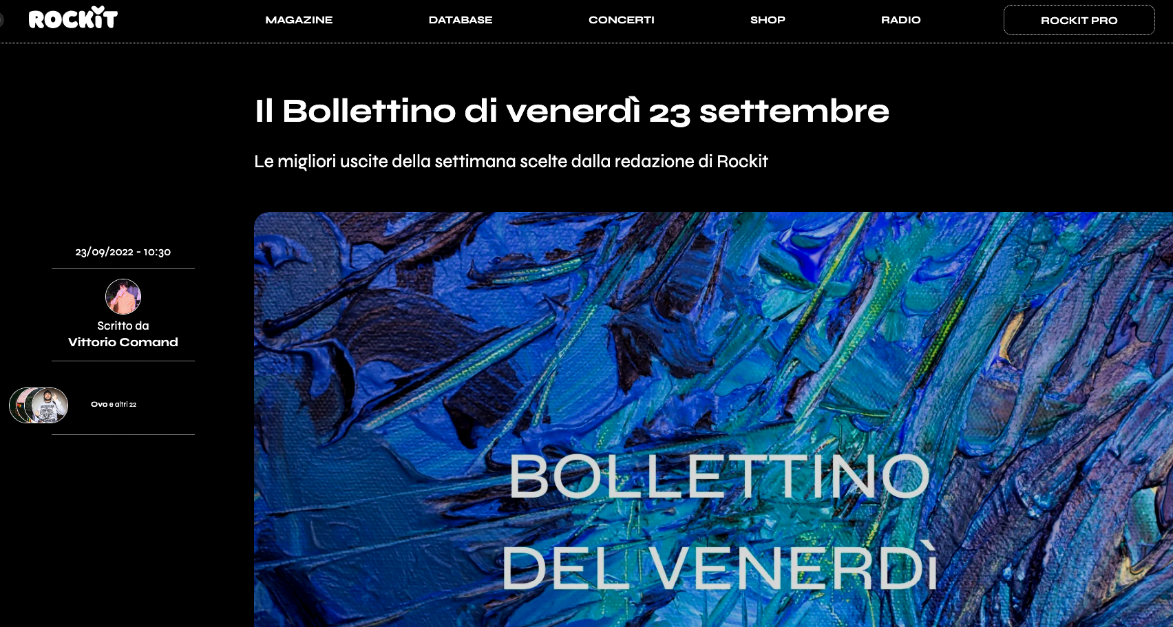 Scopri di più sull'articolo Segnalazione su bollettino Rockit – video H.O.P.E.